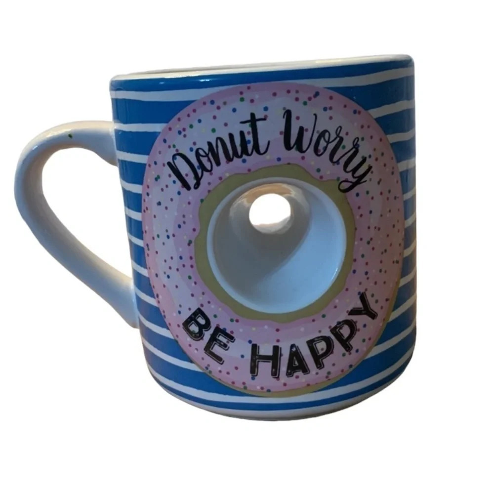 WHOLE Lotta Donut Worry Be Happy Mug - Great Condition!
